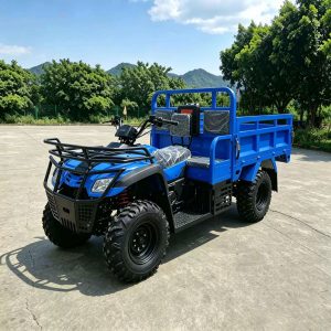 TorqMax GL080645 High-Chassis 4-Wheel Farm Transport Vehicle, Blue Off-Road Hauler view 1 — Mini Dump Trucks