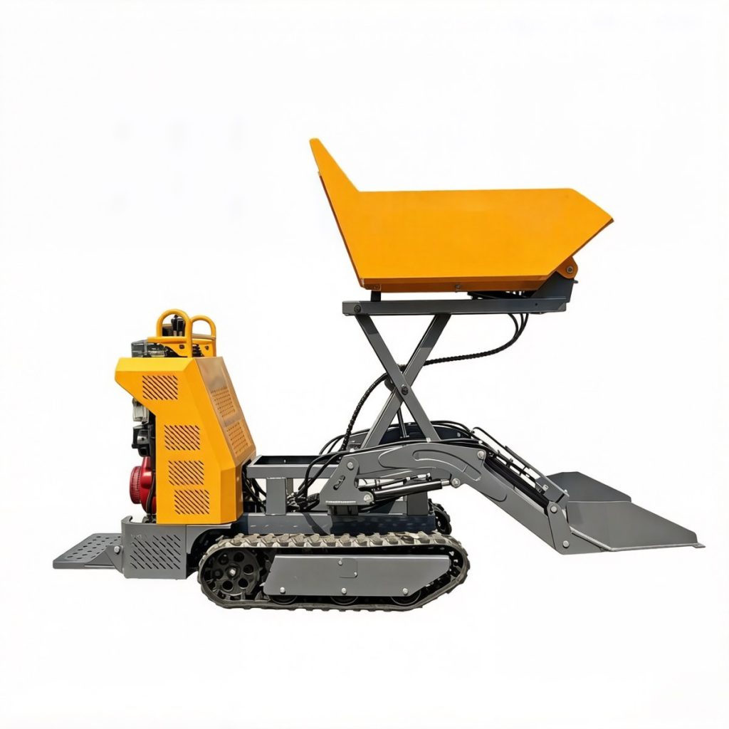 SDL1000L 1000kg tracked lift dump truck with r500 19.5hp engine